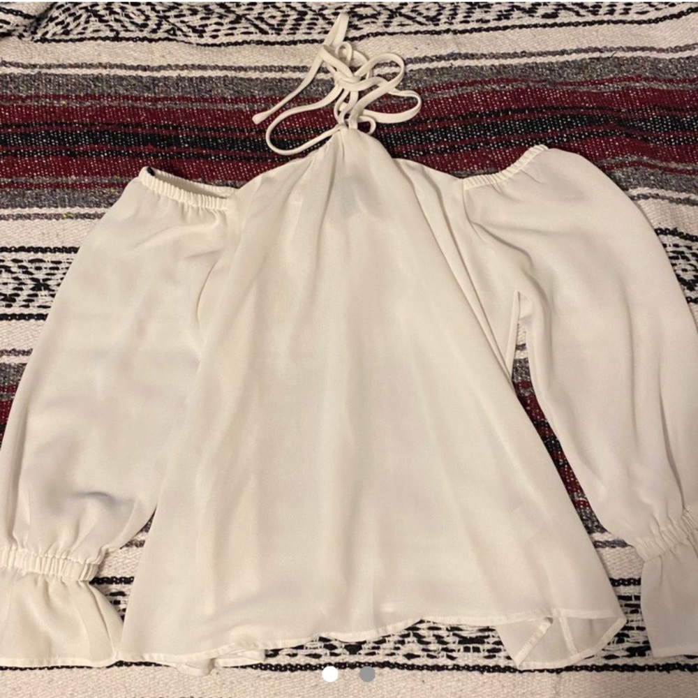 Sheer white pilgrim top